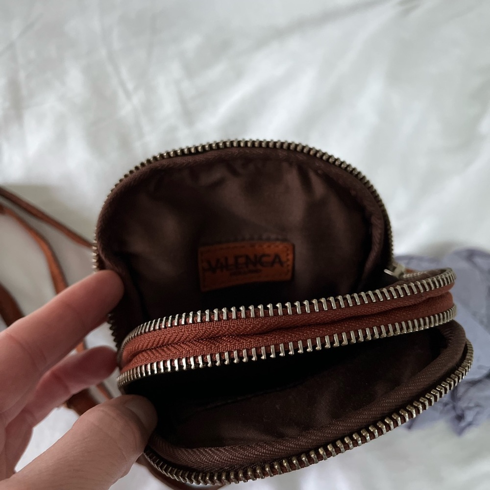 VILENCA Holland Genuine Leather Small Crossbody Shoulder Bag Cognac TK352 NWT - Picture 2 of 8